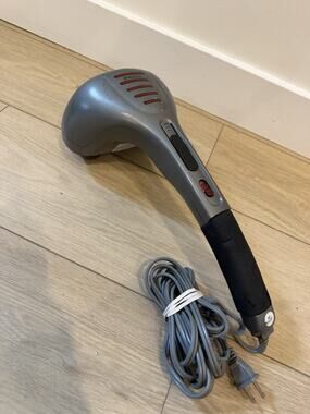 HoMedics PA-1H Handheld Percussion Massage Wand w/ Heat, Dual Heads